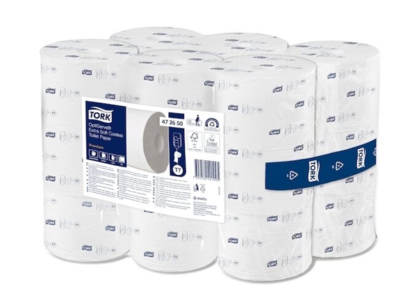 Toalettpapper 3-L T7, 63,3m Premium OptiServe - Tork - 3