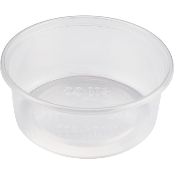 Plastbägare PP rund, 200ml 101x43mm transp - Abena