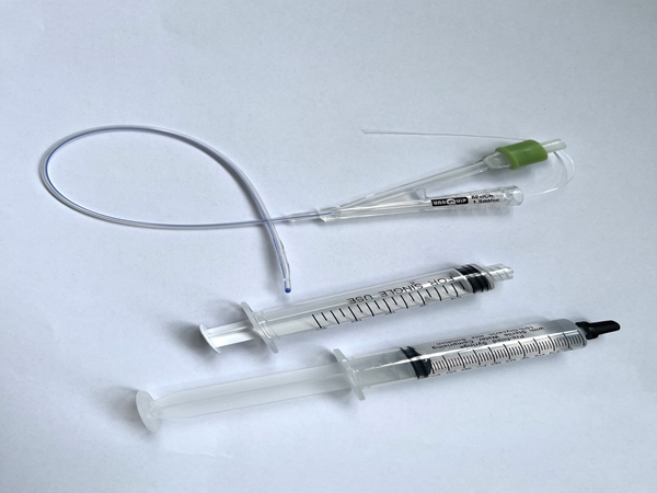 Kateter 2-vägs med spruta UnoQuip, 1,5ml ch06 31cm silikon Nel - UnoQuip