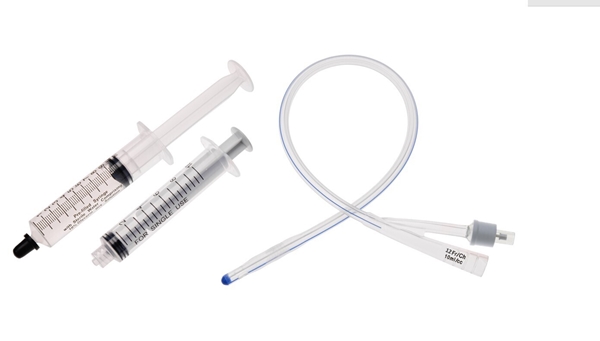 Kateter 2-vägs med spruta UnoQuip, 10ml ch24 40cm silikon Nel - UnoQuip