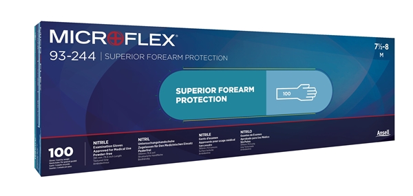 Handske us nitril Microflex, XS extra lång 93-244 - Microflex - 2