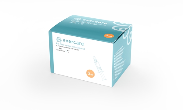 Spruta förfylld NaCl , 5ml i 5ml spruta SS - evercare® - 3
