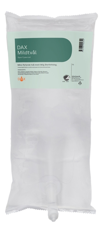 Flytande tvål Dax mild, 1000ml påse