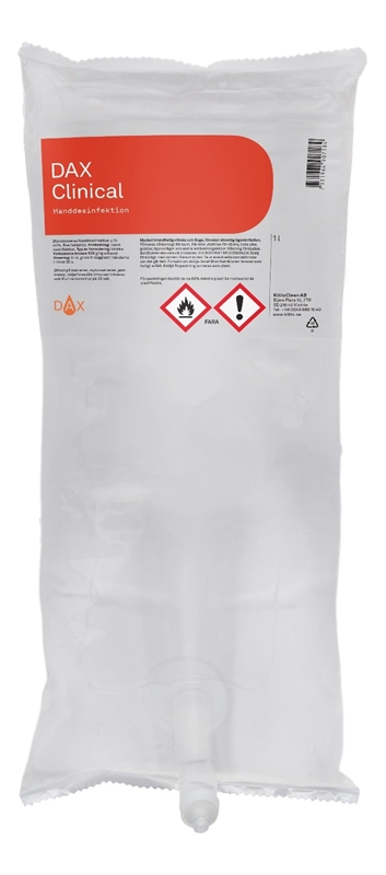 Desinf hand Dax Clinical 75%, 1000ml påse