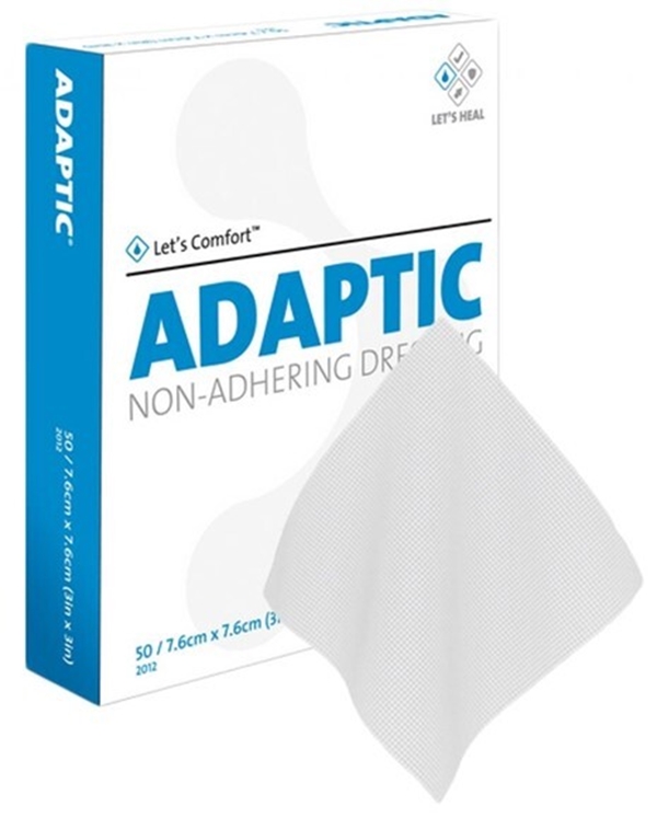 Salvkompress Adaptic, 7,6x7,6cm - Adaptic
