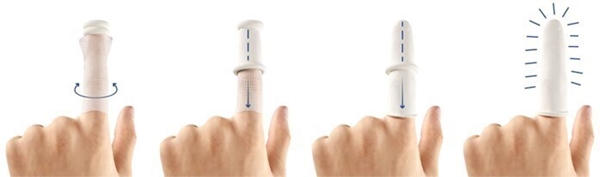 Fingerförband silikon Adaptic, Ø2,8cm large - Adaptic - 2