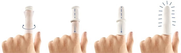 Fingerförband silikon Adaptic, Ø3,0cm extra large - Adaptic - 2