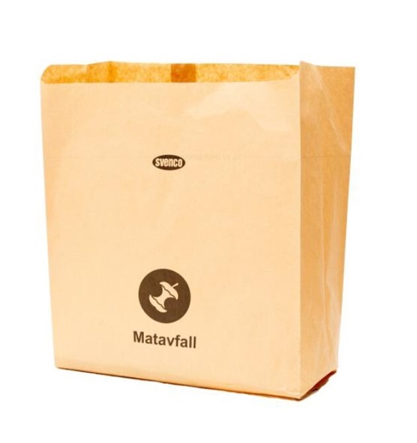 Matavfallspåse 1-blad, 12L 280/130x400mm komposterbar