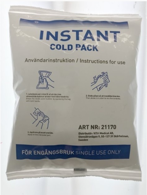 Kylpåse Instant Cold Pack , 15x20cm engångs - ViTri
