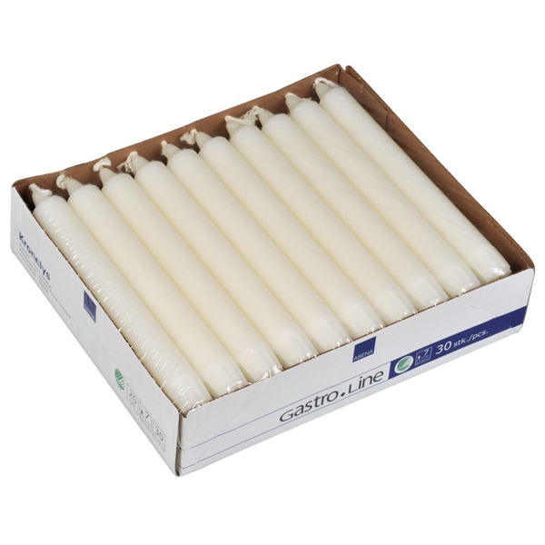 Kronljus ljusvax, 20cm vit 7h Svanen - Gastro