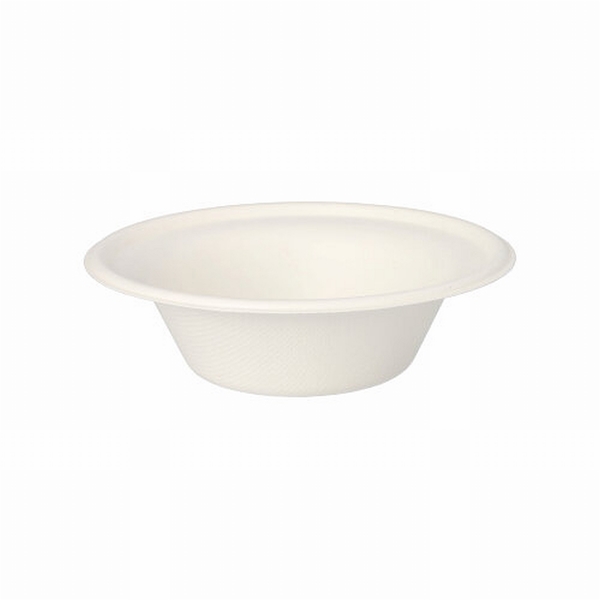 Salladsskål bagasse pure, till 380ml Ø15,5cm vit - Papstar - 2