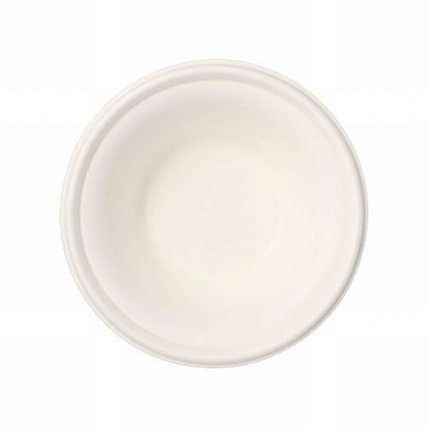 Salladsskål bagasse pure, till 380ml Ø15,5cm vit - Papstar - 1