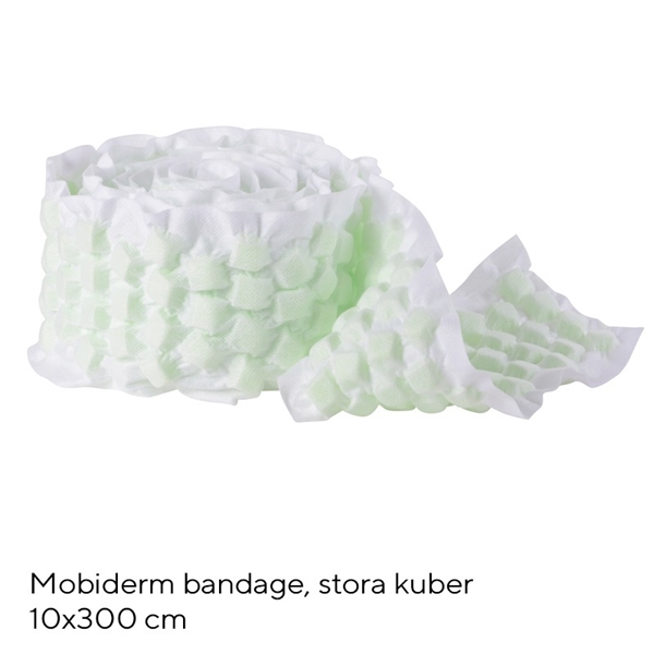 Ödembandage Mobiderm, 10x300cm 15x15mm kuber rulle - Mobiderm