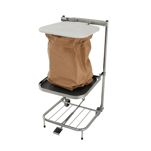 Säckhållare med plastlock, 45L förkr m pedal, plastlock - Erik - 2