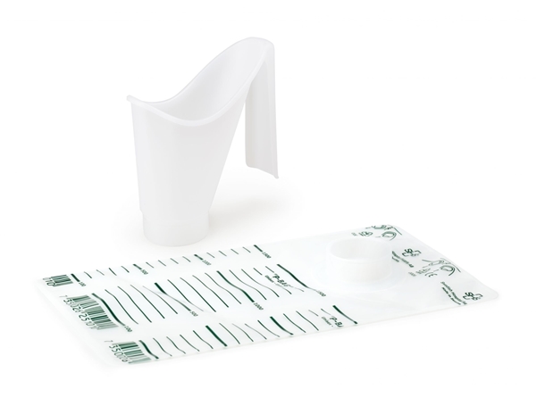 Urinuppsamlingspåse P-bag, Set med 10 påsar 1 tratt - P-bag