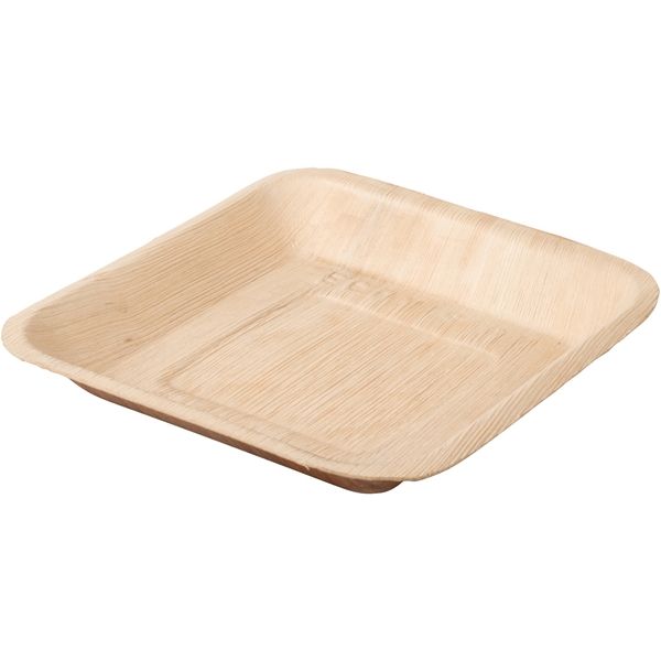 Tallrik palmblad flat , 24x24cm fyrkantig Svanen