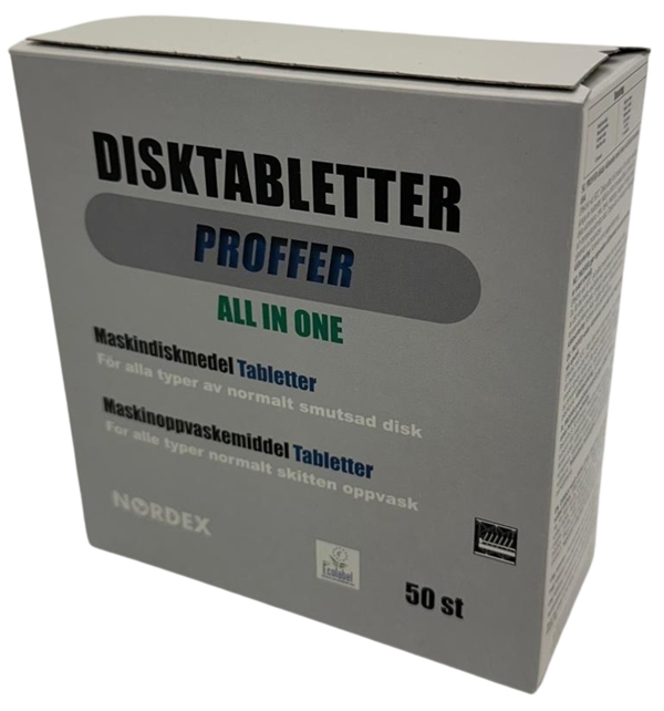 Maskindiskmedel Proffer Tabs, 50st/fp All-in-one EU-Ecolabel - Proffer