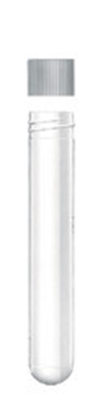 Rör rund botten med skruvlock, 13ml D16,5xH101mm PP