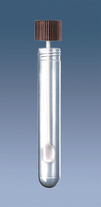 Faecesrör med sked och skruvlock, D16,5xH101mm PP rund botten