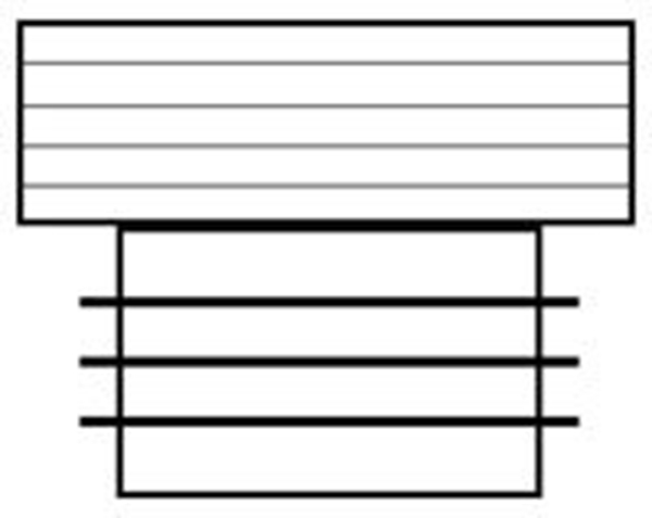 Propp med räfflat grepp till rör , Ø17mm PE röd