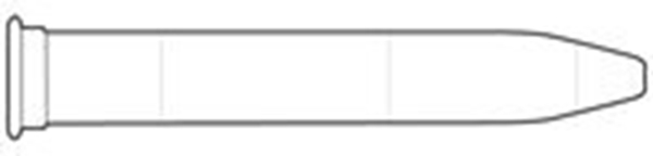 Rör med konisk botten och förstärkt kant, D17xH110mm PS klar