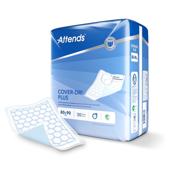 Hygienunderlägg engångs, 80x90cm 63g Cover Dri Plus - Attends