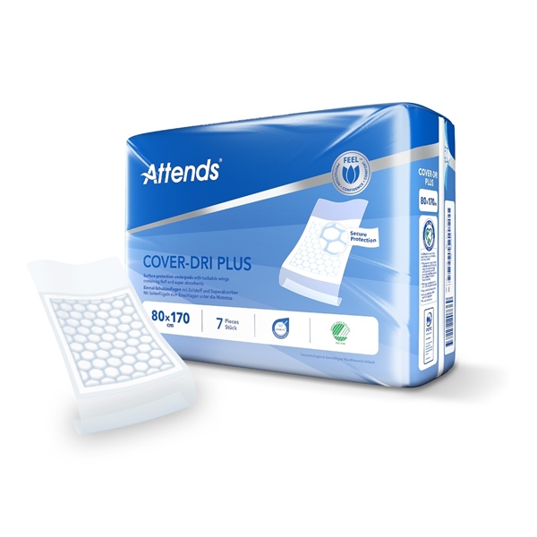 Hygienunderlägg engångs, 80x170cm 75g Cover Dri Plus - Attends