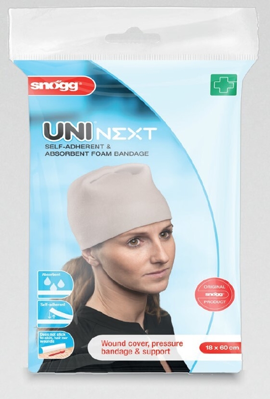 Skumförband Snögg Uni Next, 18x60cm huvudförband - Uni Next