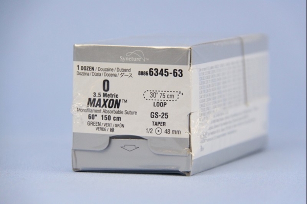 Sutur R Maxon 0GRN monofil, 150cm LP GS25