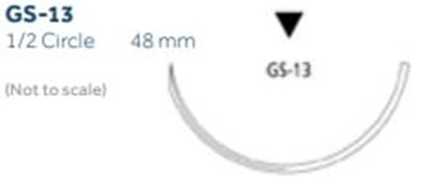 Sutur R Polysorb 0 multifil, 90cm GS13 Violett