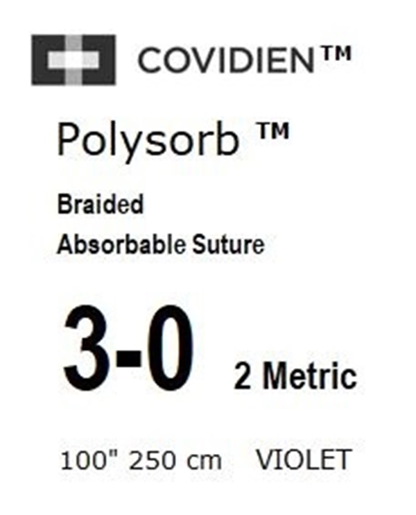 Sutur R Polysorb 3-0 H multifi, 250cm LIG Violett