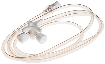 3-vägskran Connecta, 100cm slang utan inj port vit