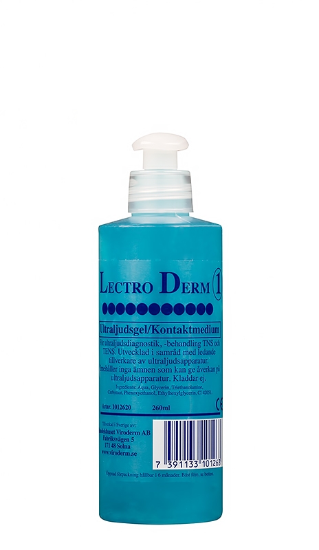 Ultraljudsgel LectroDerm 1 LD1, 260ml blåfärgad