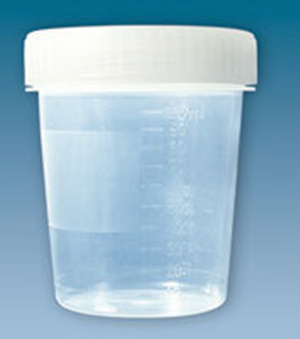 Burk plast med skruvlock, 100ml PP transparent