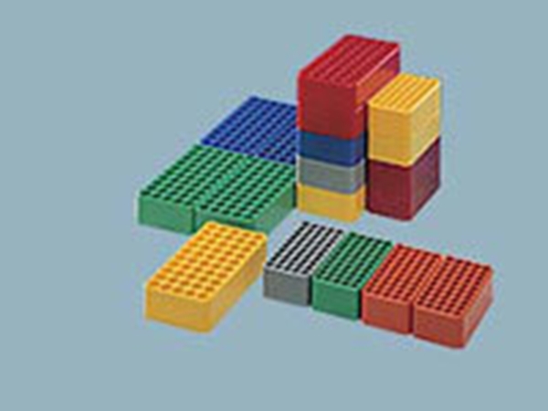 Provrörsställ D17 plast, 5x10 hål för <=16,8mm gult