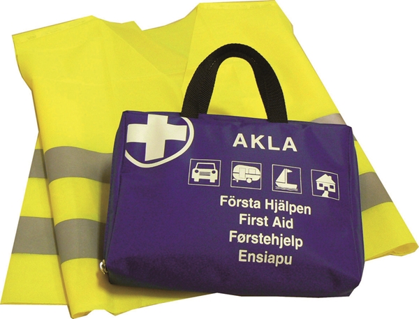 Första hjälpen kudde Akla, 25x18x6cm utvikbar blå