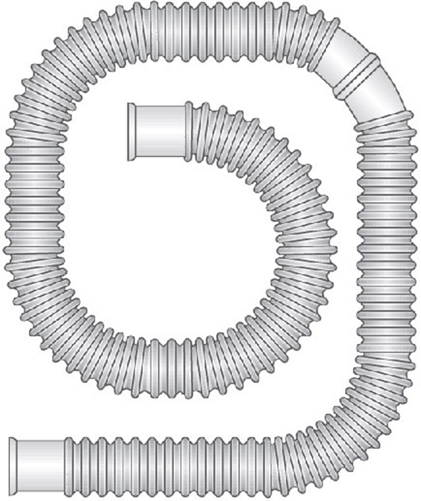 Andningsslang Flextube, 22mmx50m klippbar var 40cm