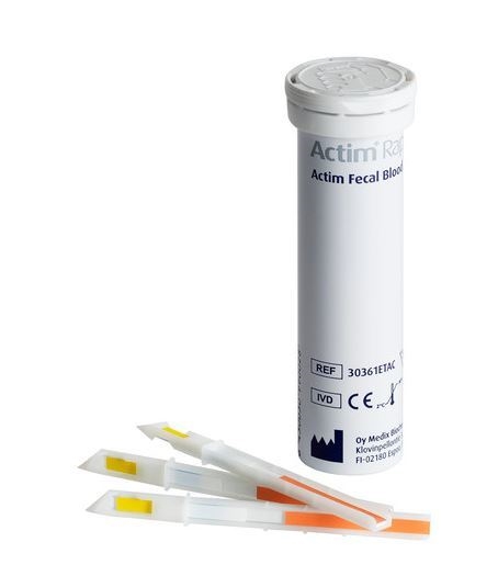 Test feces-Hb Actim Fecal Blood, teststickor humant blod/10