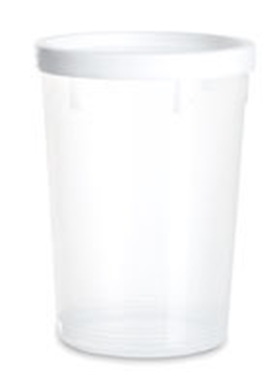 Burk i plast med snäpplock ej CE, 250ml D 65xH95mm PP PELD