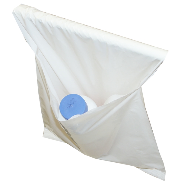 Sängväska plast vit, 25x65cm