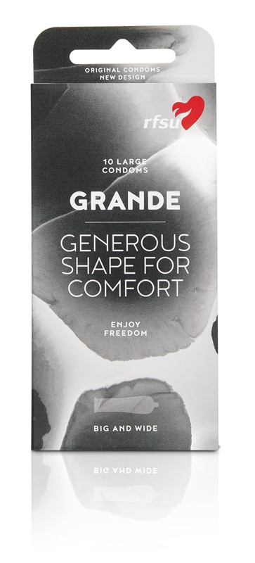 Kondom Grande utsvängd, L190xB55x0,07mm 12x10-p