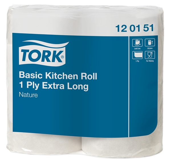 Hushållspapper 1-L, Tork Basic 97,4m 0,444kg - 1