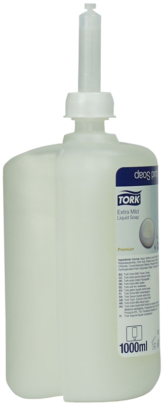 Tvål flytande Tork Premium S1, 1L Extra Mild oparfymerad - Tork - 2