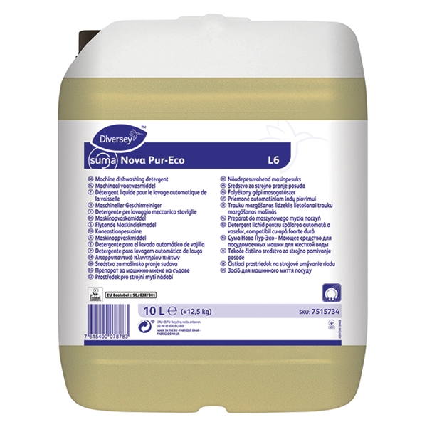 Diskmedel maskin flytande, 10L Suma Nova Pur-Eco L6 Ecolabel - Suma