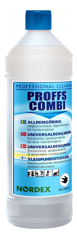 Rengöringsmedel kombimaskin Proffs Combi, 1L pH=10,2 Bra Miljöval