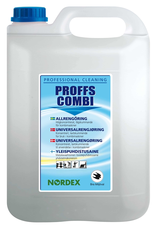 Rengöringsmedel kombimaskin Proffs Combi, 5L pH=10,2/9,8 Bra Miljöval