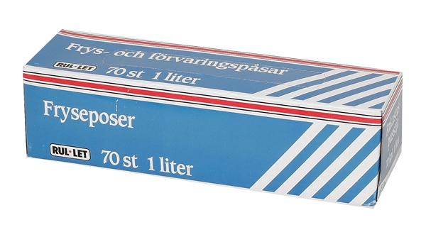 Plastpåse frys LD halvtransparent, 1L 180x250mm 20my i dispenser