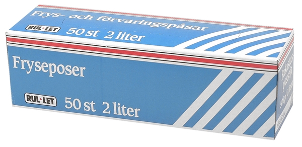 Plastpåse frys LD halvtransparent, 2L 200x350mm 20my i dispenser