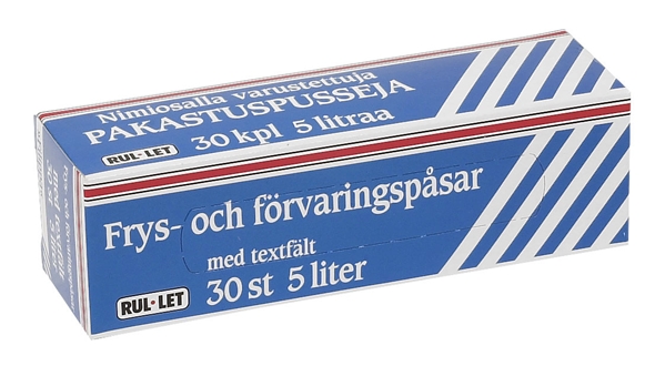 Plastpåse frys LD halvtransparent, 5L 260x500mm 20my i dispenser