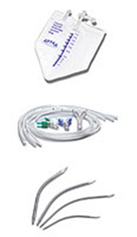 Dränage Y-koppling med kateter, fg18 grön